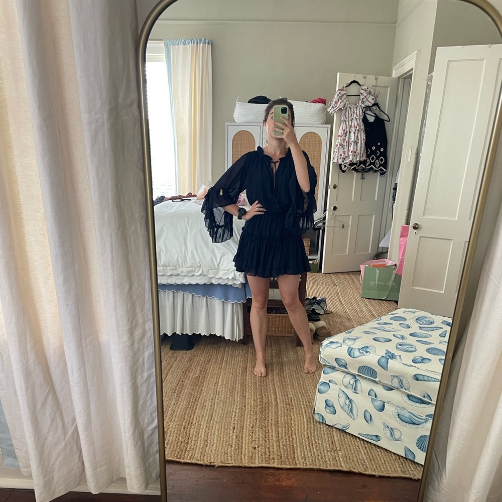 MISA Los Angeles Navy Mini Dress